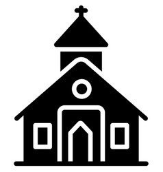 Church Building Glyph Icon Design Usa