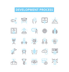 Development Process Line Icons Set