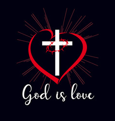 God Is Love Inscription Emblem