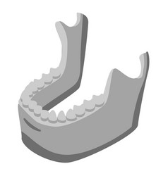 Human Mandible Icon Isometric Style