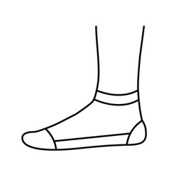 Low Cut Sock Line Icon Isolated