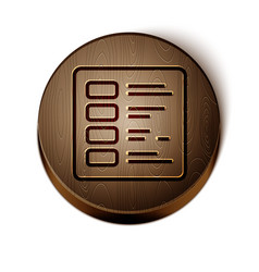 Brown Line Business Finance Report Icon Isolated