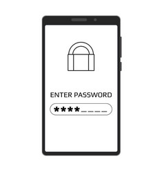 Enter Password Concept In Mobile Phone Screen