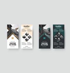 Set Dl Flyers Template With Design And Crosses