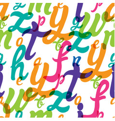 Hand Drawn Letters Seamless Pattern Abstract