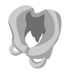 Human Pelvis Icon Isometric Style