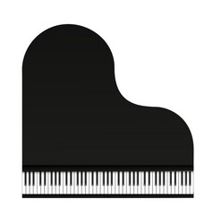 Piano Icon Black Grand Top View