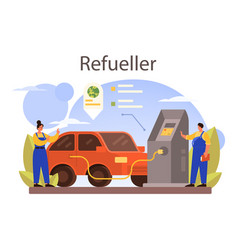 Refueler Concept Gas Station Worker In Uniform