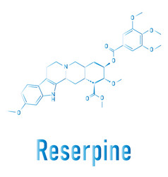 Reserpine Alkaloid Molecule Skeletal Formula