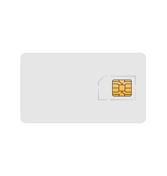 Sim Card Plastic Mockup Phone Isolated Card