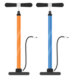 Two Bike Pumps On A White Background