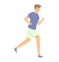 Running Teenager Icon Cartoon Teen Boy