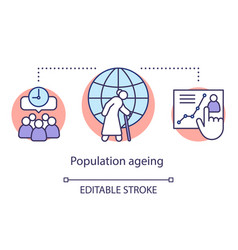 Population Ageing Concept Icon Demographic