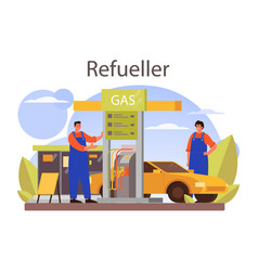 Refueler Concept Gas Station Worker In Uniform