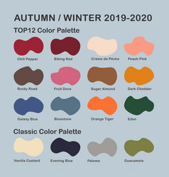 Autumn Winter 2019-2020 Trendy Color Palette