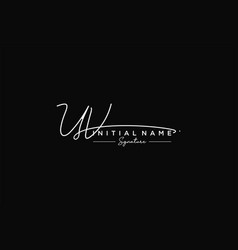 Initial Uv Signature Logo Template Hand Drawn