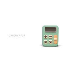 Poster With Green Calculator For Accountant Use