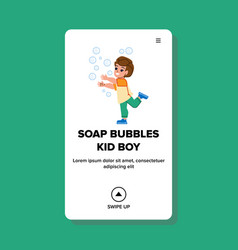 Soap Bubbles Kid Boy