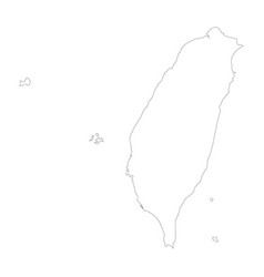 Taiwan Country Map Outline