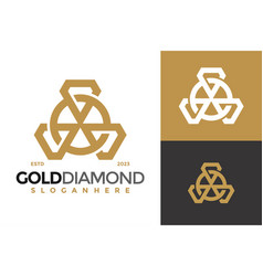 Letter G Golden Diamond Jewellery Logo Design