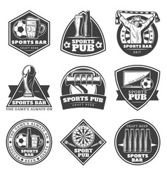 Monochrome Vintage Sport Bar Labels Set