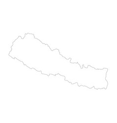 Nepal Country Map Outline