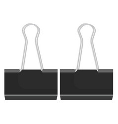 Two Binder Clips On A White Background