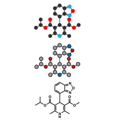 Isradipine Hypertension Drug Molecule