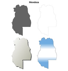 Mendoza Blank Outline Map Set