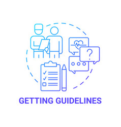 Getting Guidelines Blue Gradient Concept Icon