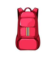 Tourist Hiking Backpack Cartoon