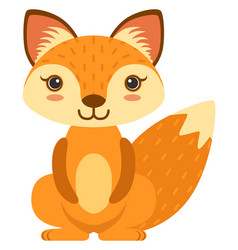 Cartoon Baby Fox Cute Forest Animal Character