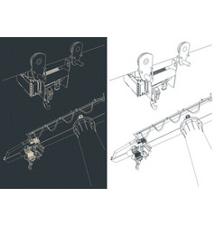 Jib Crane Close-up Outline