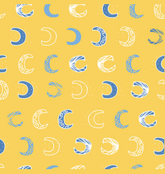 Moon Nightsky Seamless Pattern Print Background