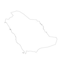 Saudi Arabia Country Map Outline