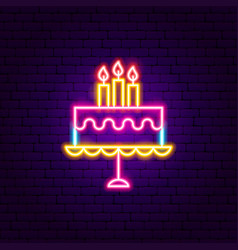 Birthday Cake Candles Neon Sign