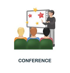 Conference Icon 3d From Discussion Collection