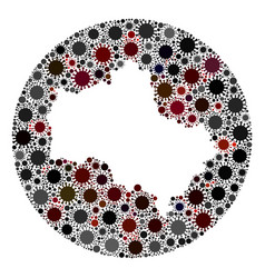 Coronavirus Hole Circle Moscow Region Map Mosaic