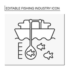 Deep Sea Fishing Line Icon