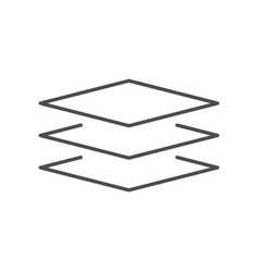 Multilayered Material Line Outline Icon