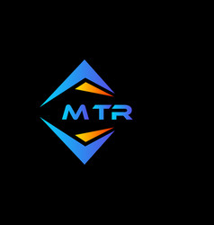 Mtr Abstract Technology Logo Design On Black