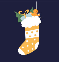 Cute Christmas Stocking Full Of Small Gifts