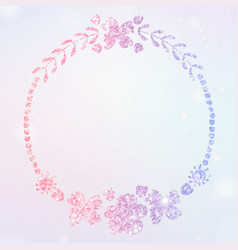 Floral Wreath Glitter Border