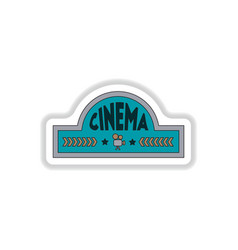 In Paper Sticker Style Cinema