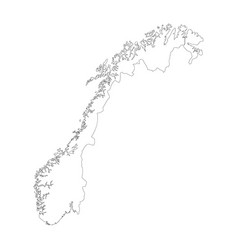 Norway Country Map Outline