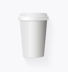 Realistic Paper Coffee Cup Isolated On White