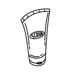 Exfoliating Scrub Icon Doodle Hand Drawn