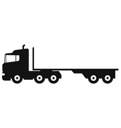 Flatbed Trailer Tractor Truck Icon