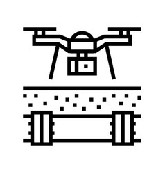 Pipeline Inspection Drone Line Icon