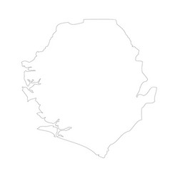 Sierra Leone Country Map Outline